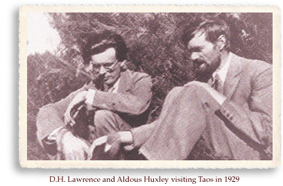 D.H. lawrence and Aldous Huxley in Taos, circa 1929